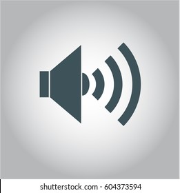 Ilustración vectorial del icono de sonido símbolo vector web de aplicación plana
