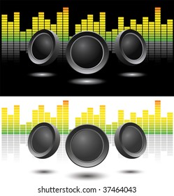 vector illustration of sound speakers