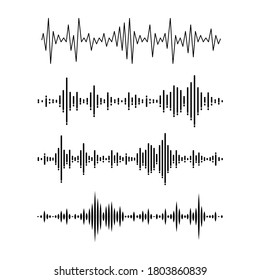 Vector illustration of a sound spectrum.
