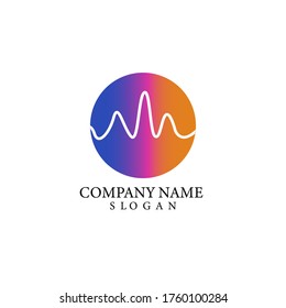 Vector illustration of sound wave design
