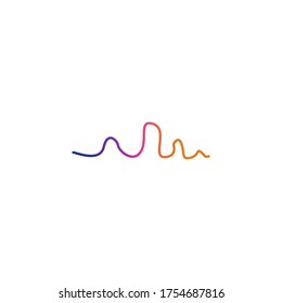 Vektorgrafik von Sound-Wave-Logo-Wellengrafik auf weißem Hintergrund
