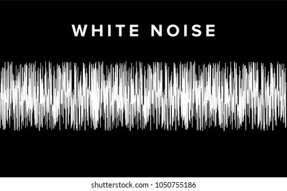 Vector illustration of sound wave on black background. 