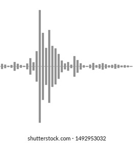 Vector illustration of the sound waves icon.