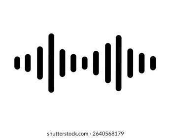 vector illustration of sound waves on white background