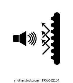 Ilustración vectorial del icono a prueba de sonido sobre fondo blanco
