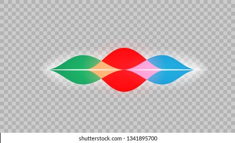 Vector Illustration Of Soundwave Intelligent Technologies. Personal Assistant And Voice Recognition Concept Gradient Logo On Transparent Background