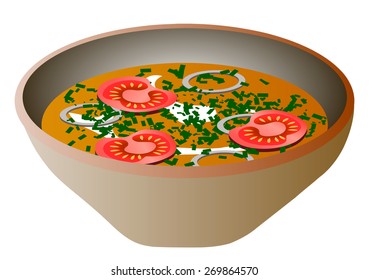 Vector illustration. Soup.