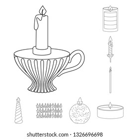 Vector illustration of source and ceremony  icon. Collection of source and fire  stock vector illustration.