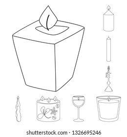 Vector illustration of source and ceremony  sign. Set of source and fire  stock vector illustration.