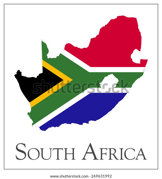 Vektor Stok Vector Illustration South Africa Flag Map Tanpa Royalti 269631992 Shutterstock 1137
