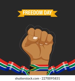 Vector illustration of South Africa Freedom Day