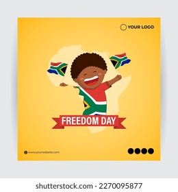 Vector illustration of South Africa Freedom Day