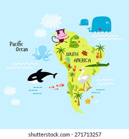 Vector illustration "South America"
