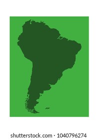 vector illustration of South America map