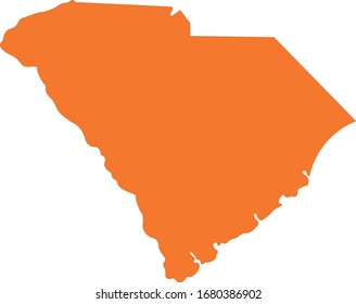 vector illustration of South Carolina map