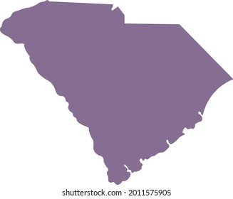vector illustration of South Carolina map