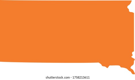 vector illustration of South Dakota map