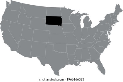 Vector Illustration Of South Dakota Map