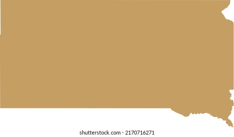 Vector Illustration of South Dakota map