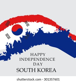Vector illustration for South Korea Independence Day.