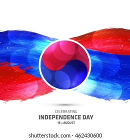 Imagen vectorial de Corea del Sur.Día de la Independencia.