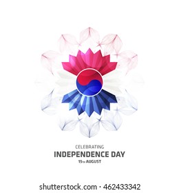  vector illustration of South Korea - independence day