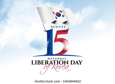 vector illustration. South Korea Liberation Day. festive graphic design symbol of Korea traditional flag
