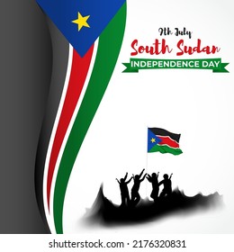 Vector illustration for South Sudan Independence Day