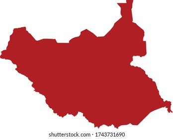 ilustración vectorial del mapa de Sudán del Sur