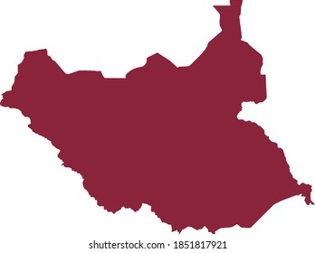 ilustración vectorial del mapa de Sudán del Sur