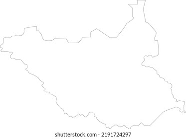 Vector Illustration of South Sudan map