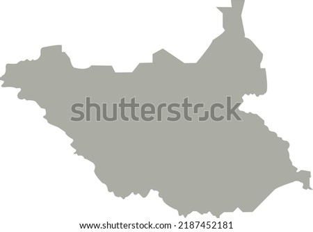 Vector illustration of South Sudan map