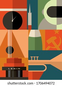 ilustración vectorial de usuarios de unión soviética