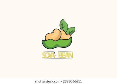 vector illustration of soybean logo
