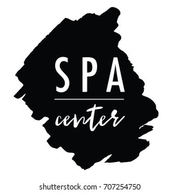 Vector illustration of a spa center badge.