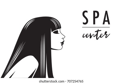 Vector illustration of a spa center badge.