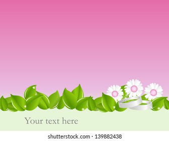 Vector illustration: Spa, flower & leaf theme blank sign graphic design element for cards & background (Part 12)