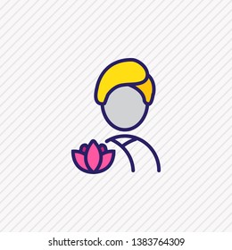 Vector illustration of spa icon colored line. Beautiful travel element also can be used as relaxation icon element.