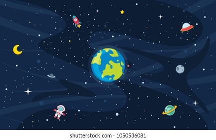 Vector Illustration Of Space