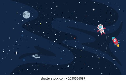 Vector Illustration Of Space