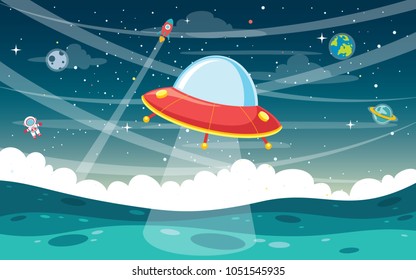 Vector Illustration Of Space