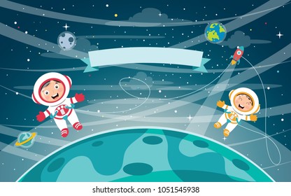 Vector Illustration Of Space