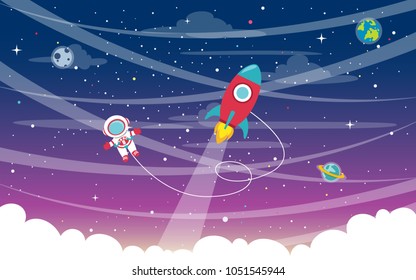 Vector Illustration Of Space