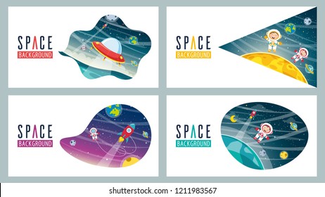 Vector Illustration Of Space Background