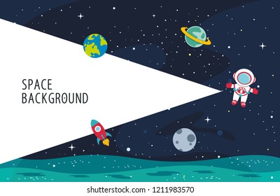 Vector Illustration Of Space Background