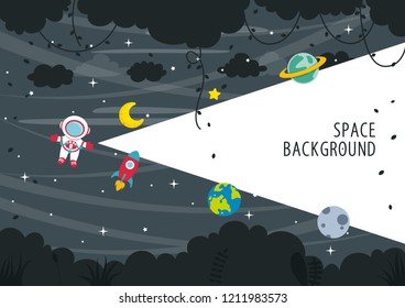 Vector Illustration Of Space Background