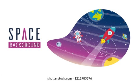 Vector Illustration Of Space Background