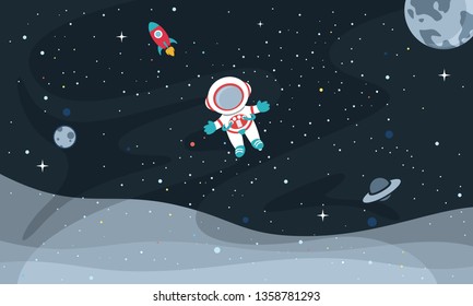 Vector Illustration Of Space Background