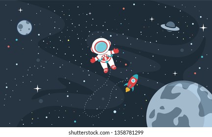 Vector Illustration Of Space Background