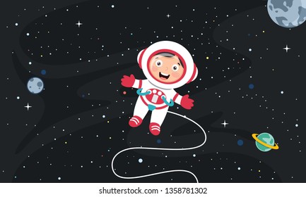 Vector Illustration Of Space Background